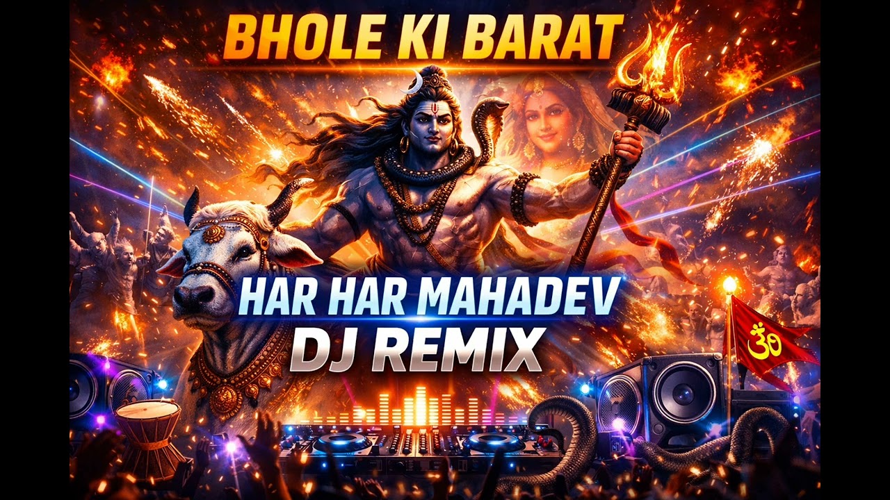 Bhole Ki Barat – Har Har Mahadev DJ Remix 2026 #mahadev #morningbhajan 
