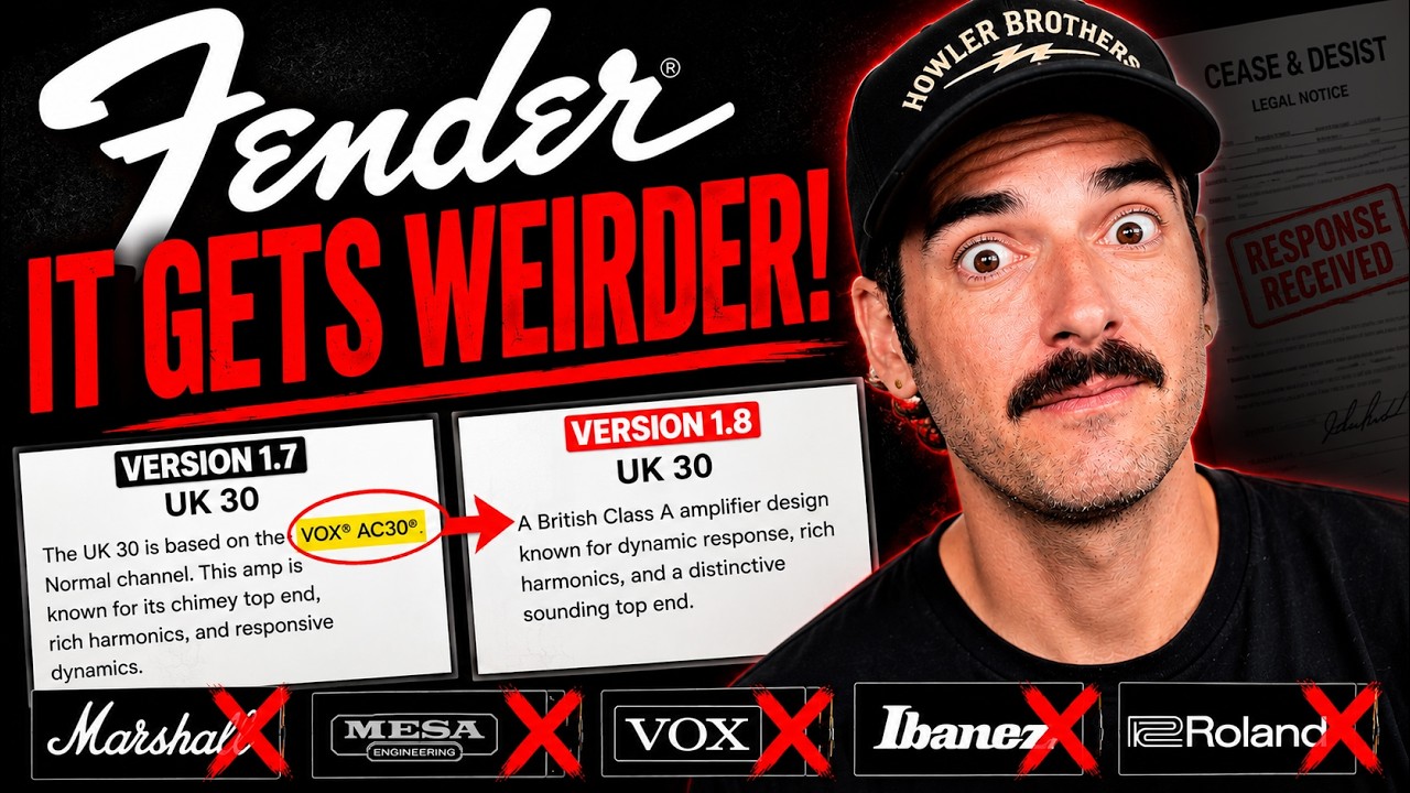 Скандал вокруг Fender стал ещё более странным! Почему были исключены Marshall, Mesa и Vox?