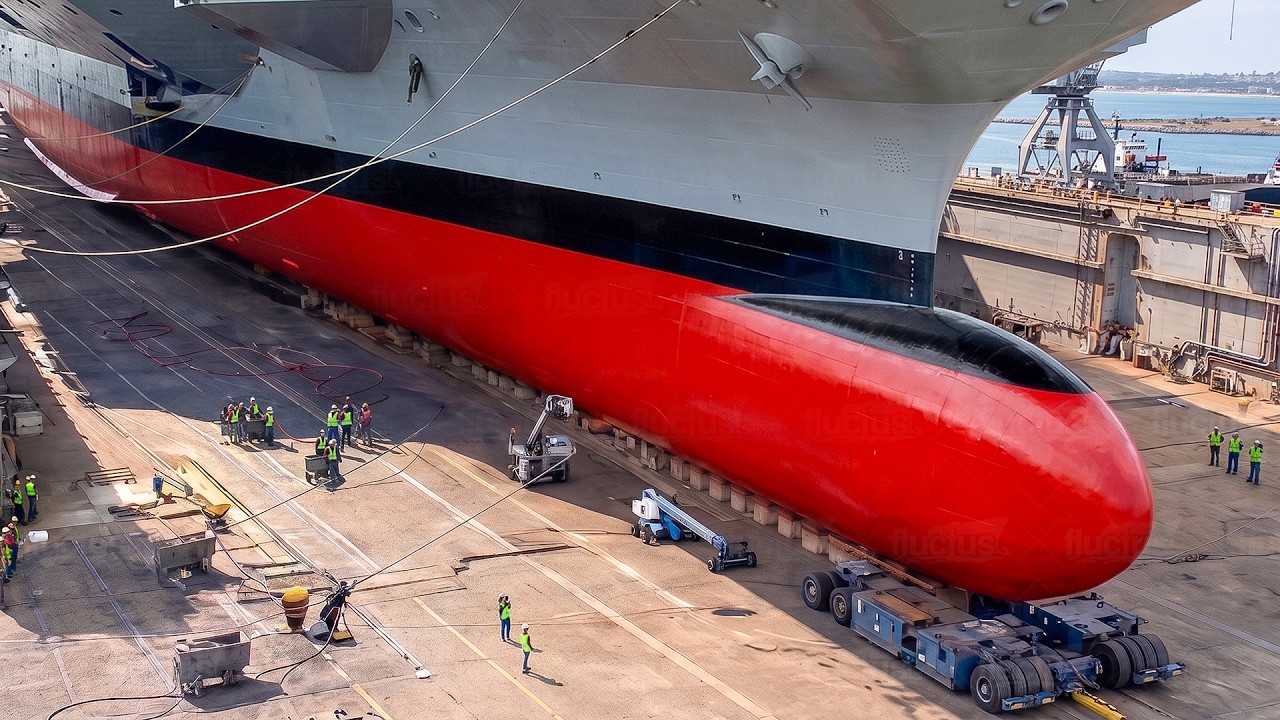 US Navy Rolls Out Gigantic Supercarrier From Dry Dock After Repairs