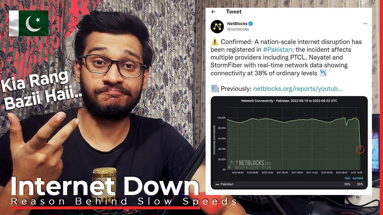 62% Internet Down In Pakistan | PTCL Zong Ufone Jazz Storm fiber
