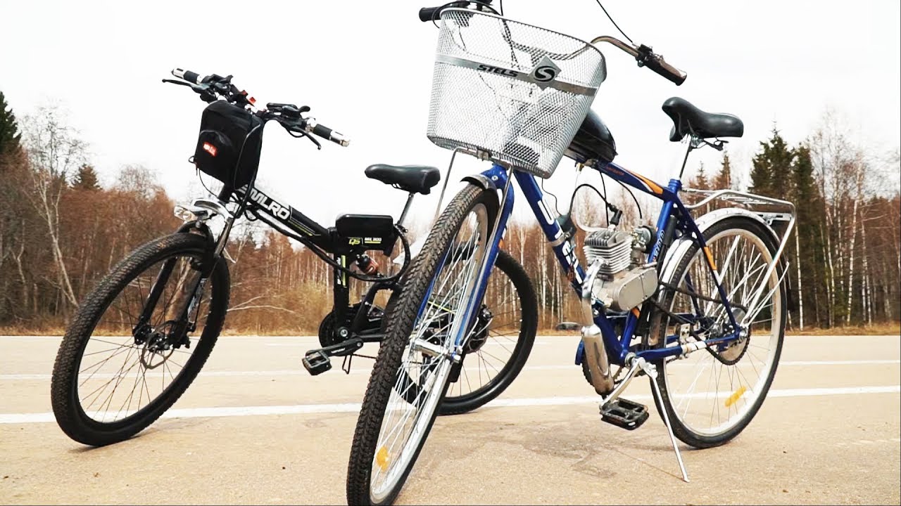 Grand battle: Motorized bicycle VS electric bike!