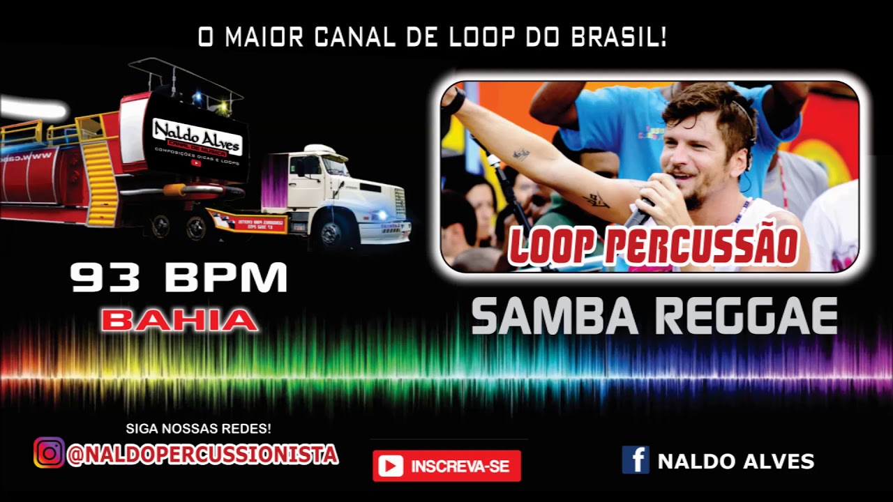 LOOP PERCUSSÃO SAMBA REGGAE 93 BPM