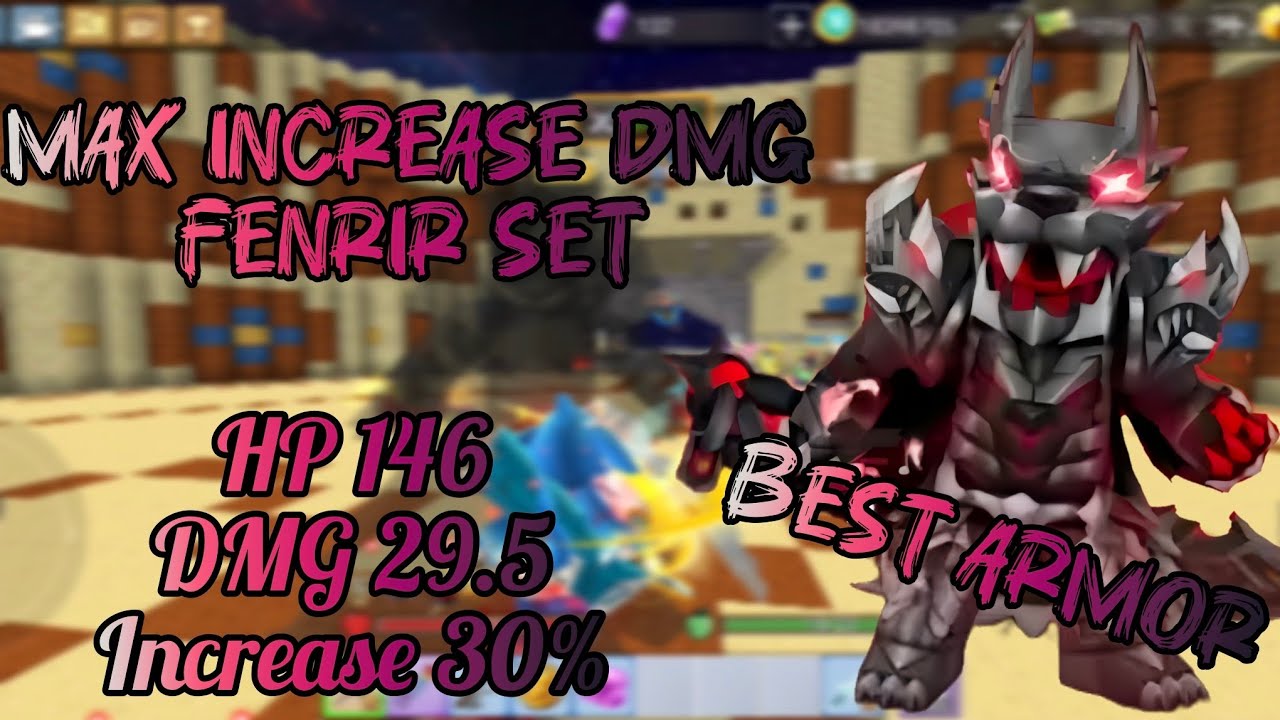 Blockman Go Max increase DMG fenrir set !!! #blockmango #skyblock #bedwars