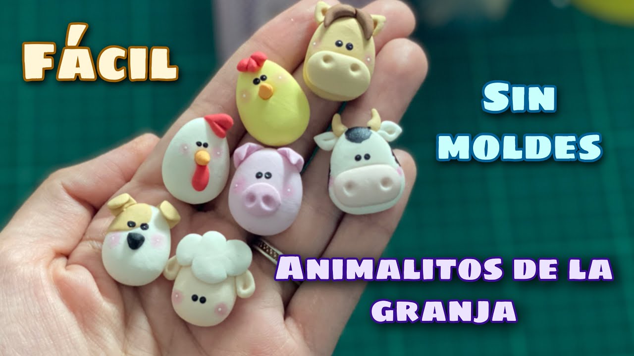 Como hacer apliques de animales de la granja. Fácil, rápido y sin moldes!