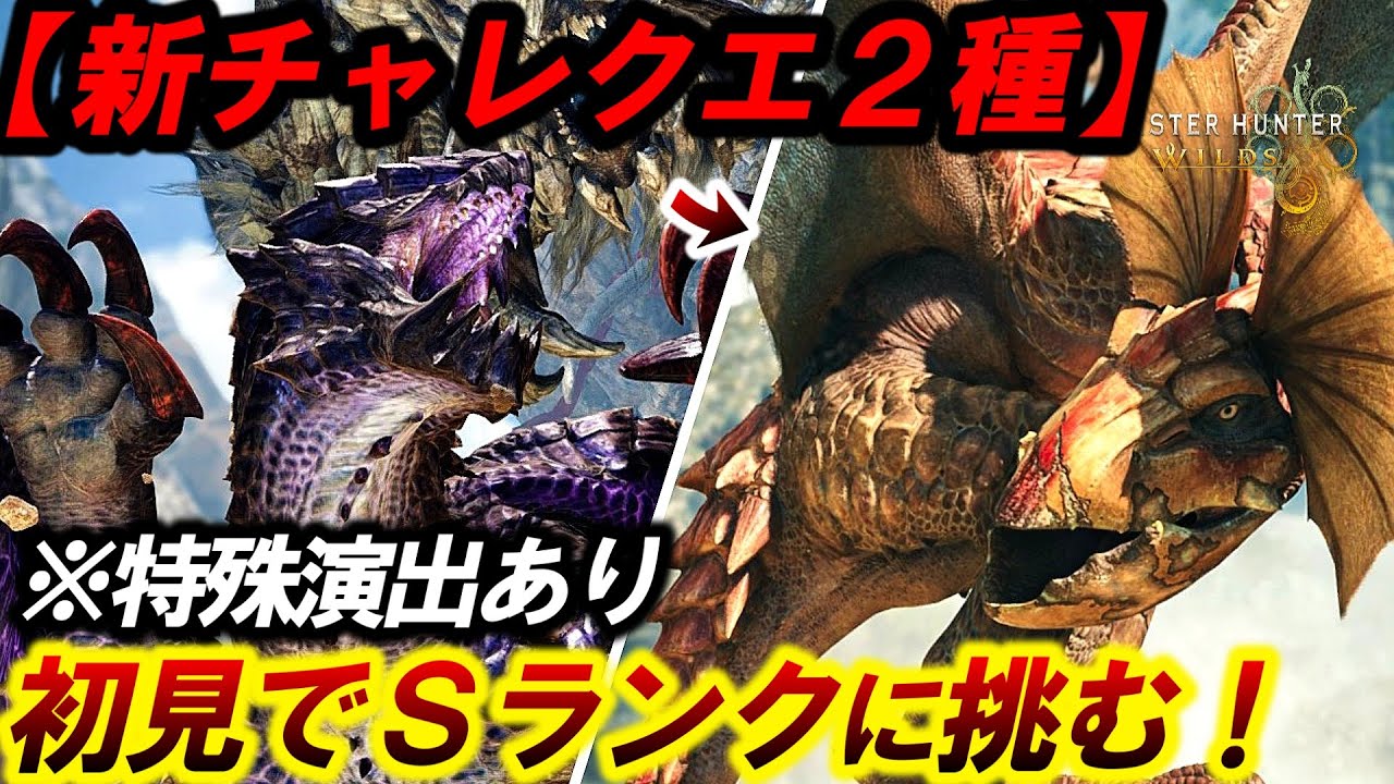 【新チャレクエ❗️】※特殊演出あり『ゴアマガラ』＆『ラバラ・クック』に初見で&rdquo;Ｓランク&rdquo;挑んでみた結果ｗ【モンハンワイルズ】