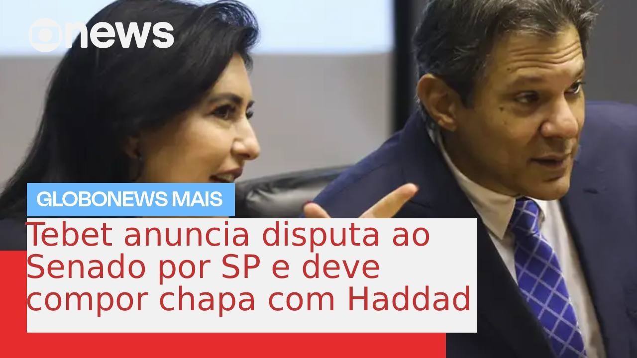 Tebet anuncia disputa ao Senado por SP e deve compor chapa com Haddad  | GloboNews Mais