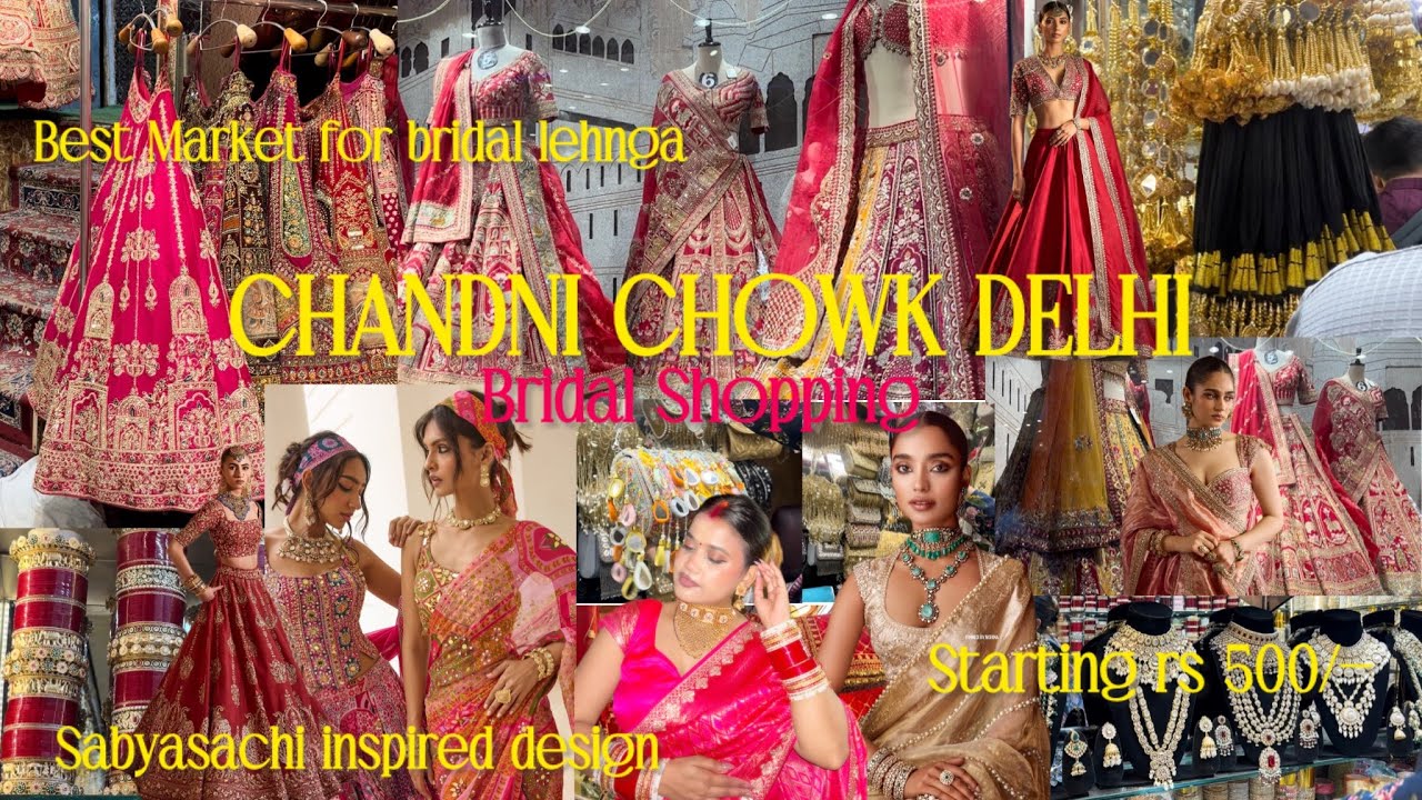 CHANDNI CHOWK  DELHI VLOG || BEST MARKET FOR SHADI SHOPPING || LEHNGA STARTING PRICE 500/-