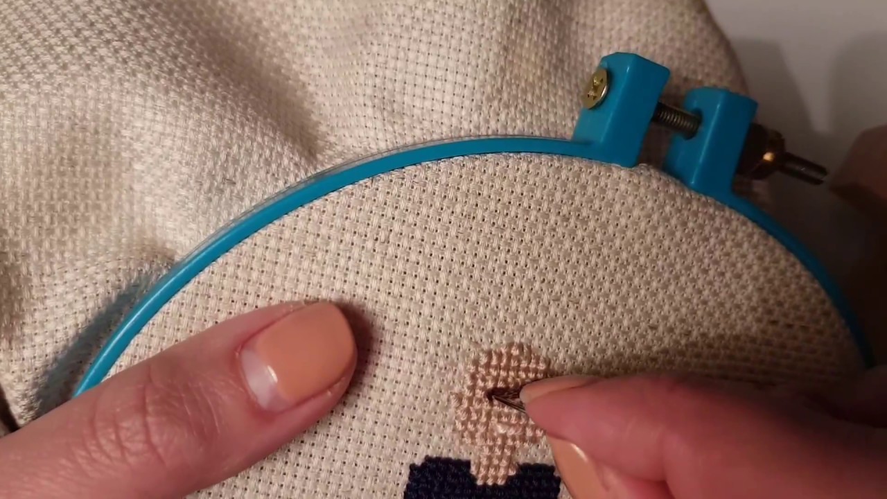 Sew me cross stitch - how to stitch eyes and eyebrows