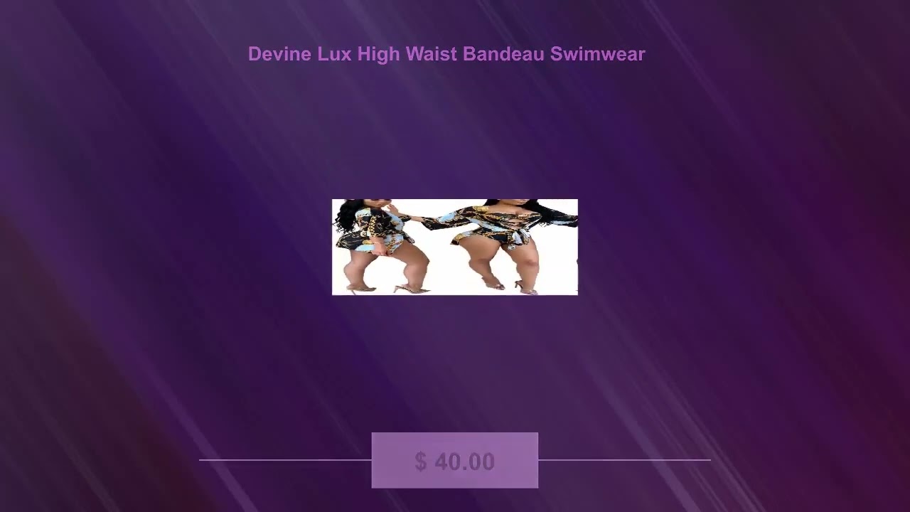 Devine Lux High Waist Bandeau Swimwear