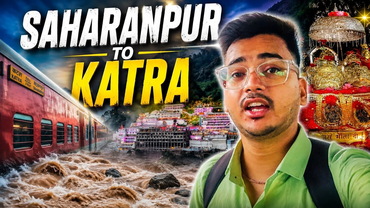 Going Katra In Heavy Rainfall 🌧️⚡ || Yatra Band Hogyi 🥺 || #katra #train #solojourney #rainfall 