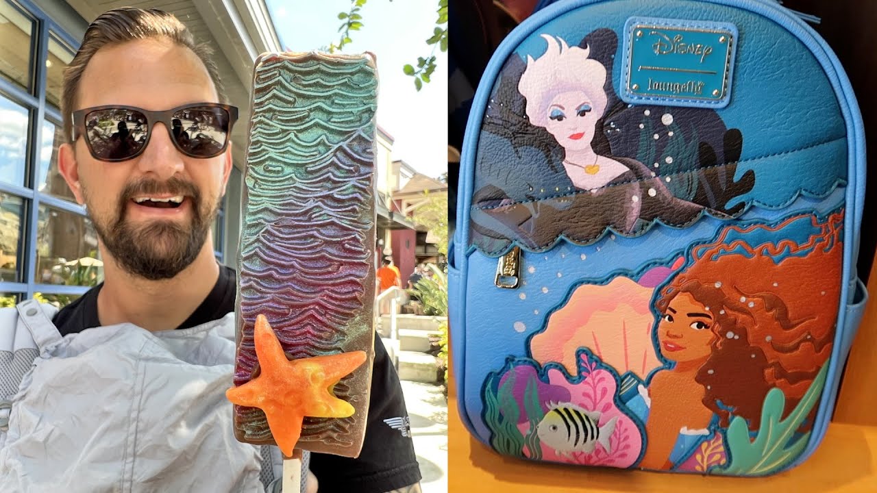 What's New At Disney Springs! | NEW Little Mermaid Merch & Treats + Delicious Lunch & Corksicle Open