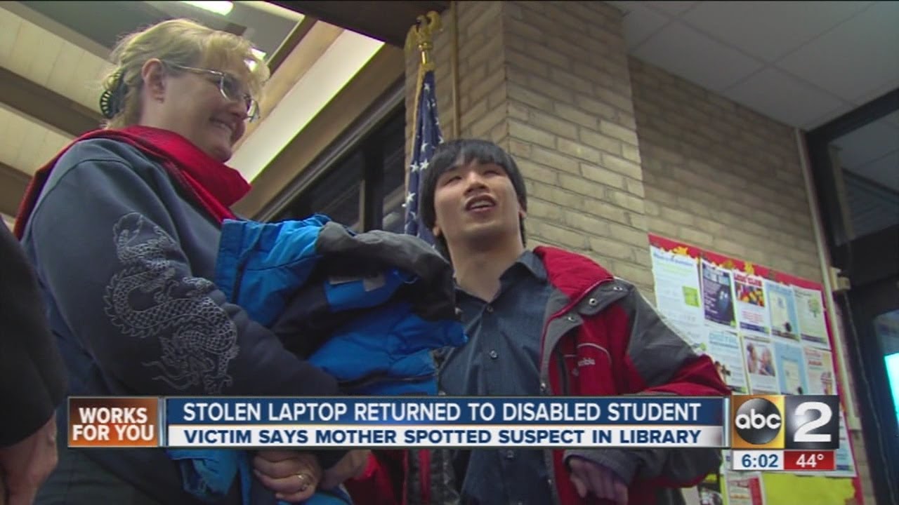 Stolen laptop returned to disabled Towson student