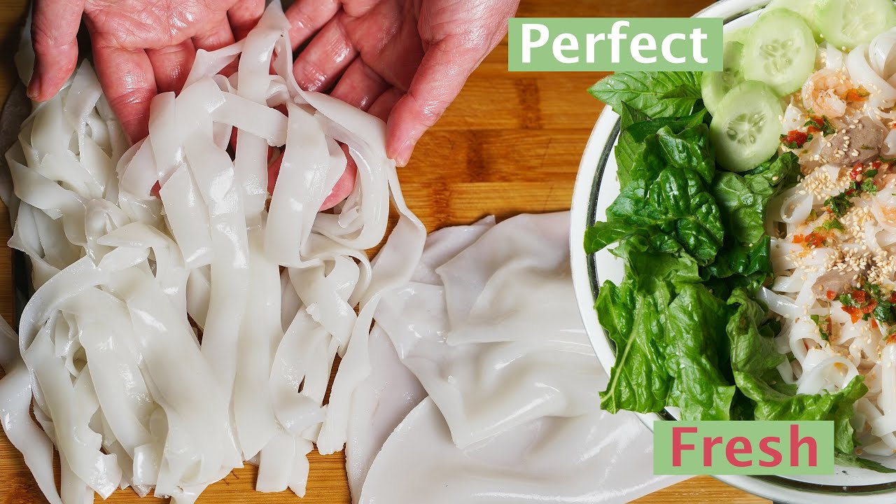 How to make perfect/fresh rice noodle? ก๋วยเตี๋ยว (Ho Fun) | Qhia ua Fawm qab heev