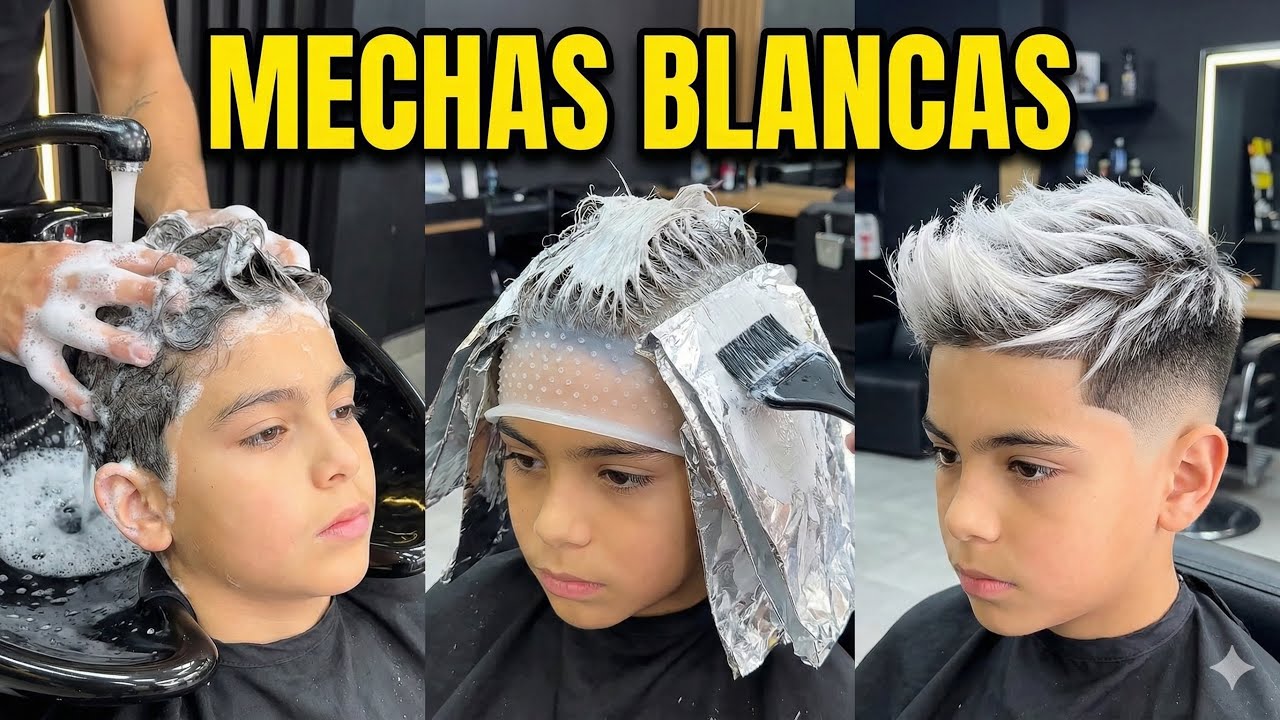 C&oacute;mo hacer MECHAS BLANCAS PERFECTAS en NI&Ntilde;O! 😱 (Sin da&ntilde;ar el cabello)