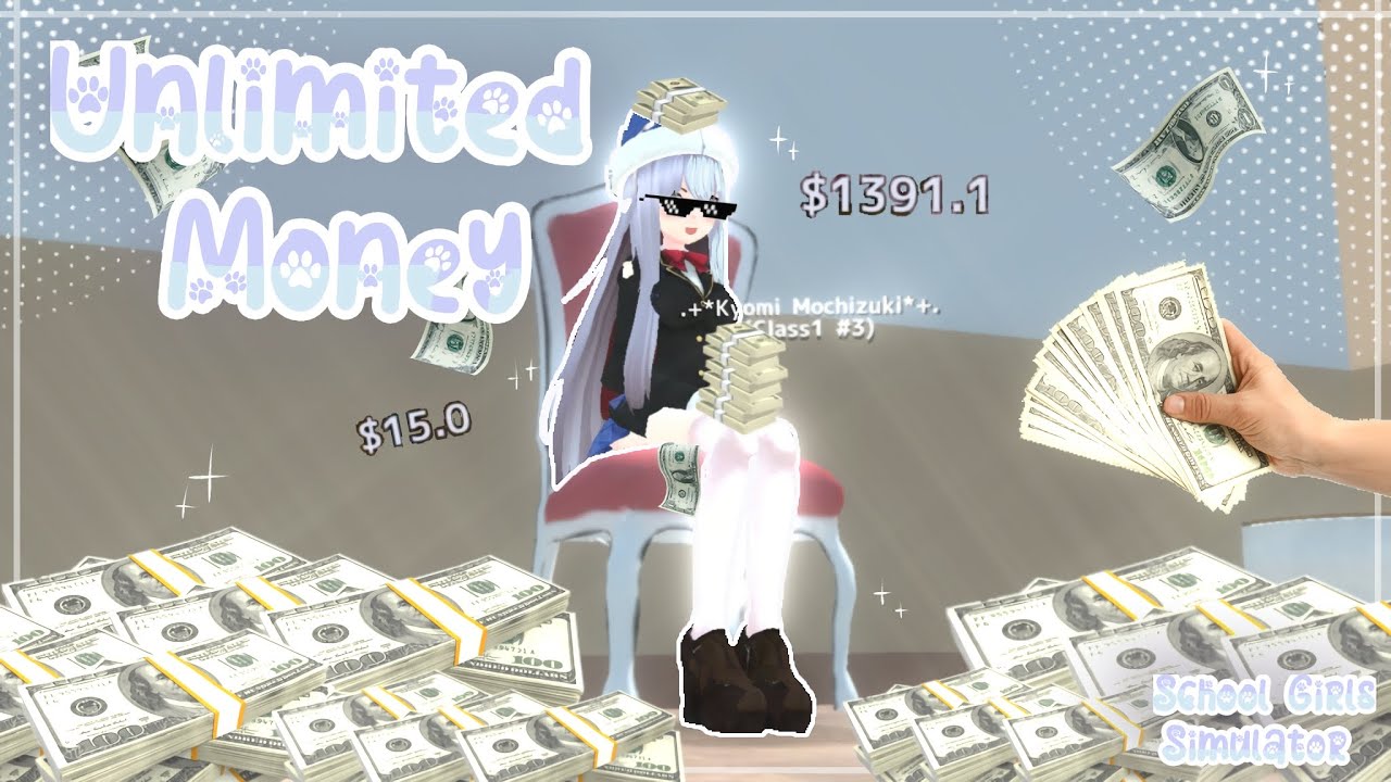 How to have 💰 °.+ Unlimited Money +.° 💰⧼⭐School Girls Simulator⭐⧽ GLITCH FROM: 