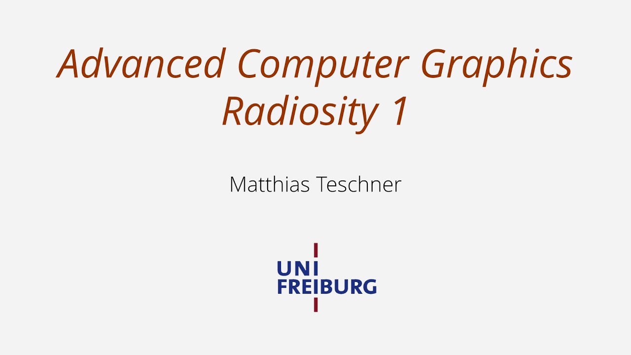 Rendering - Radiosity 1