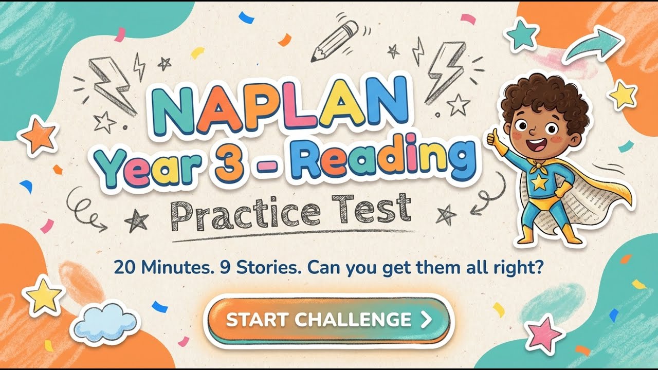 NAPLAN Year 3 Reading! Practice Test - 40 Questions with Answers - 20260124-3 | Test Prep