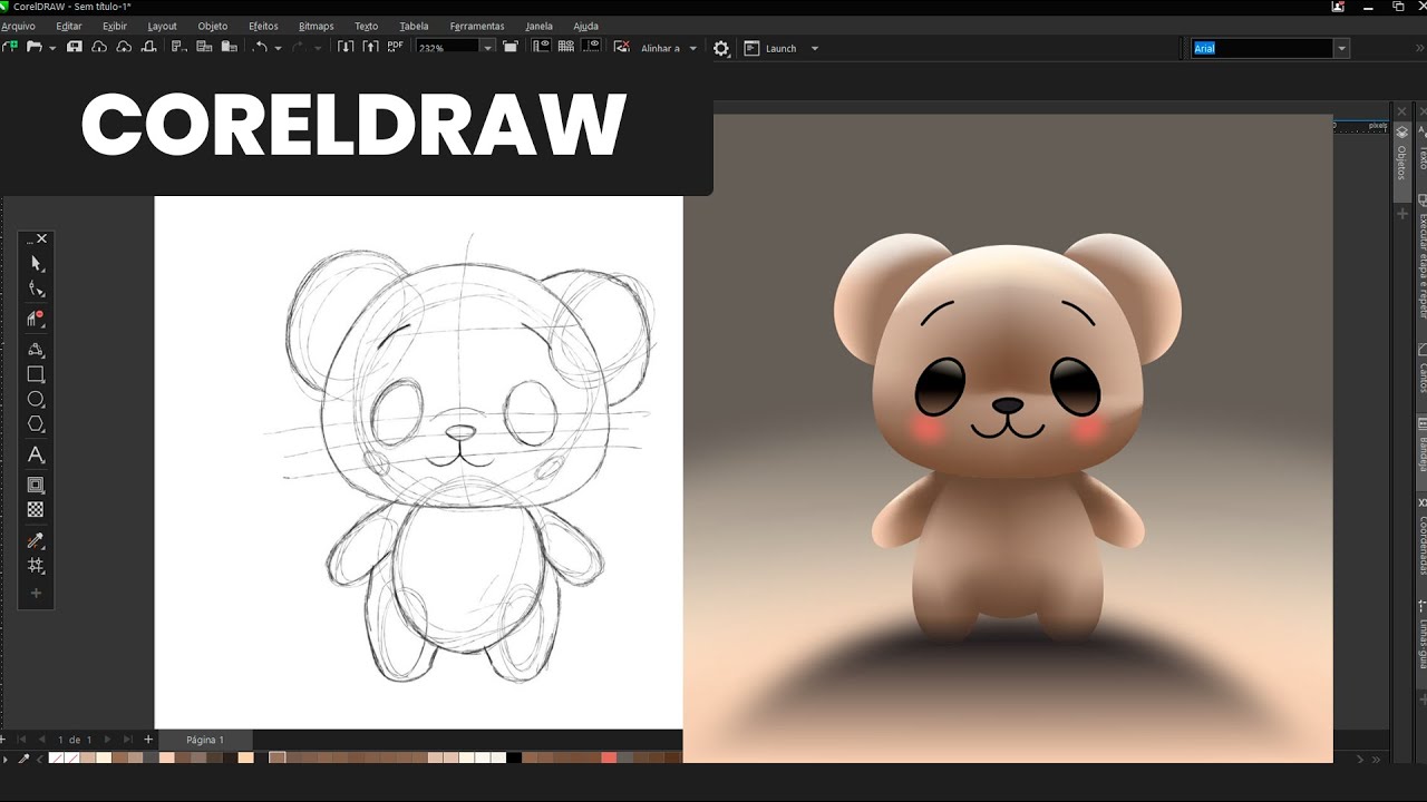 Tutorial CorelDraw: Como criar ilustração 3d no CORELDRAW do zero