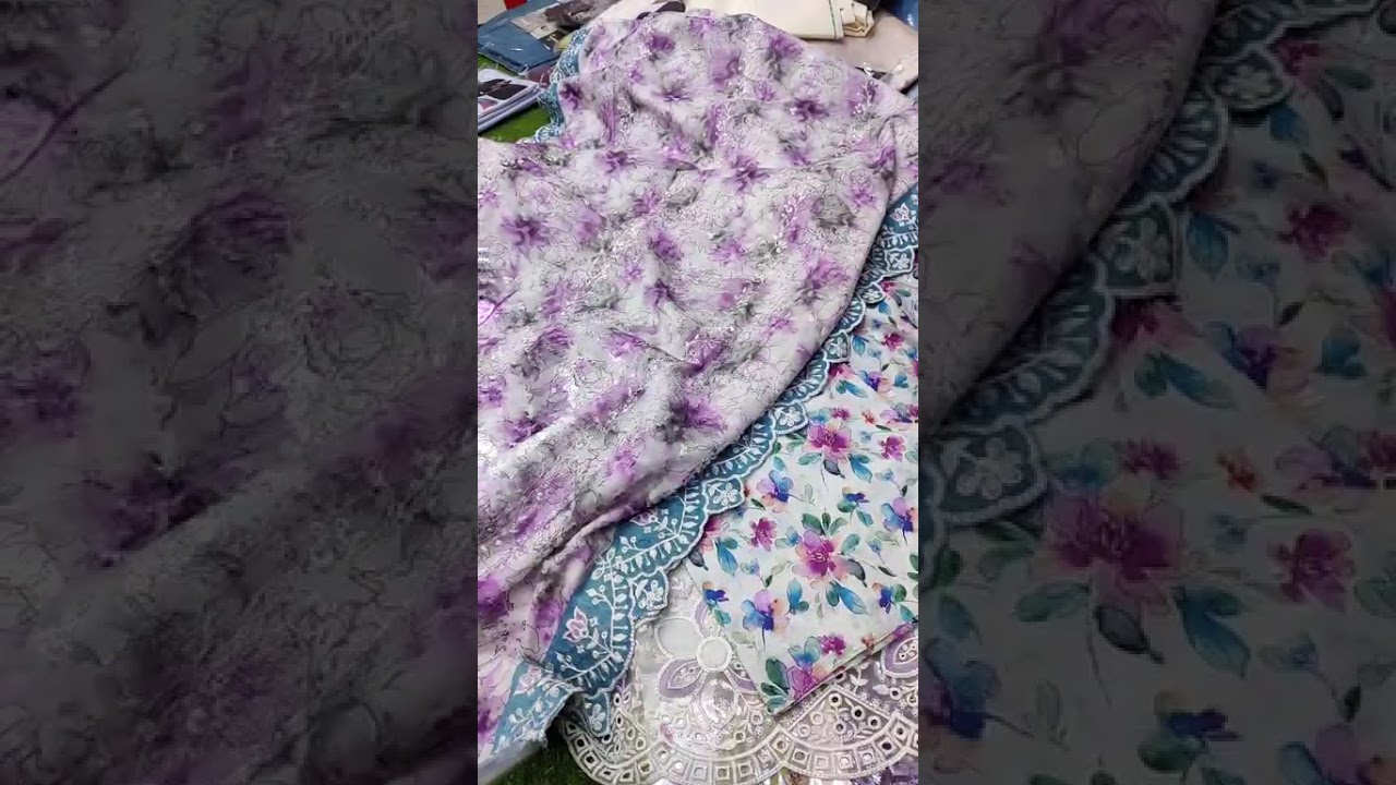 EID COLLECTION FANCY COLLECTION EMBROIDERY CHIKEN KARI MTF TAWAKKUL GULLJEE OUT CLASS FABRIC SALEEE