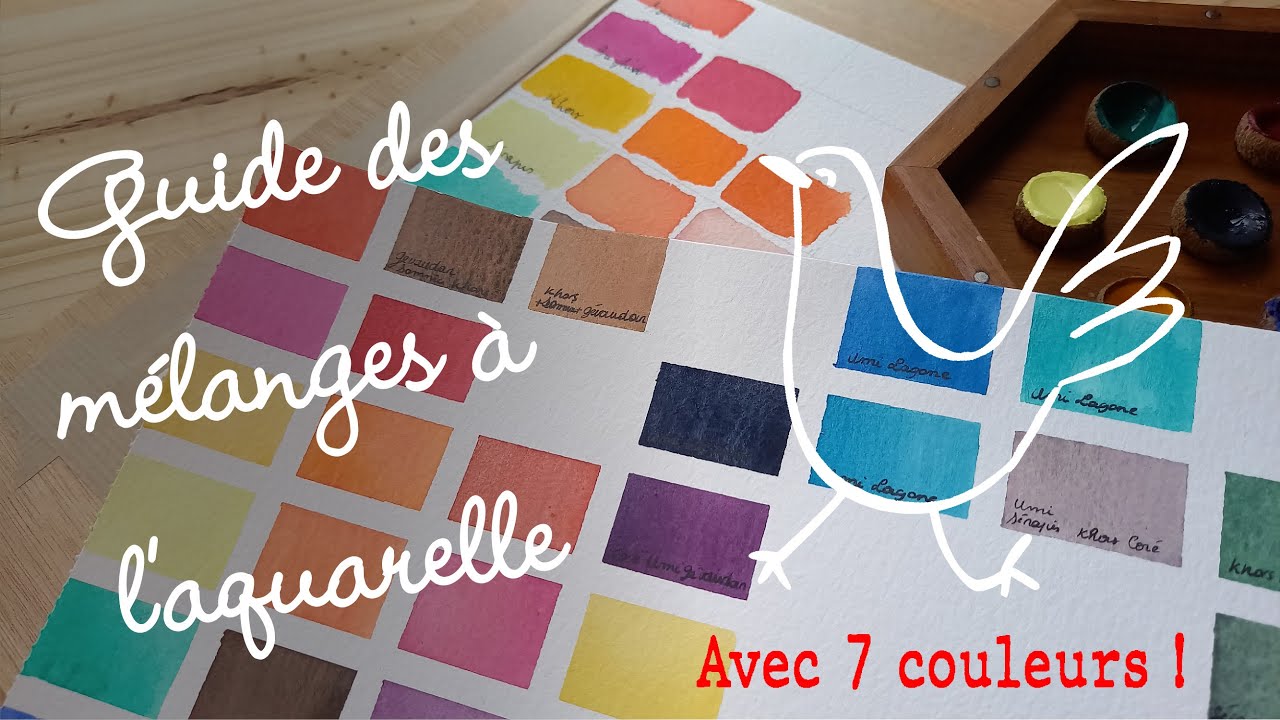 Un nuancier très varié avec seulement 7 aquarelles ! | Guide des mélanges