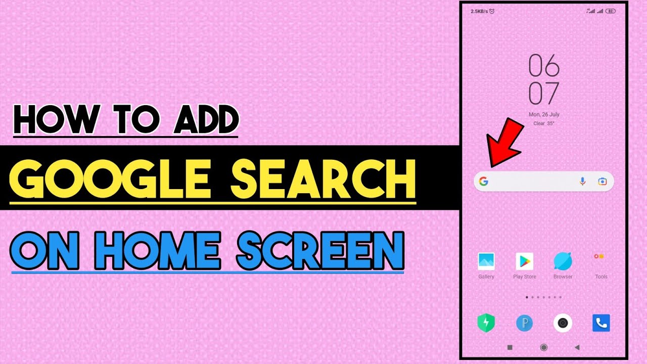 How To Add Google Search Widgets On Home Screen | Owais Hanfi