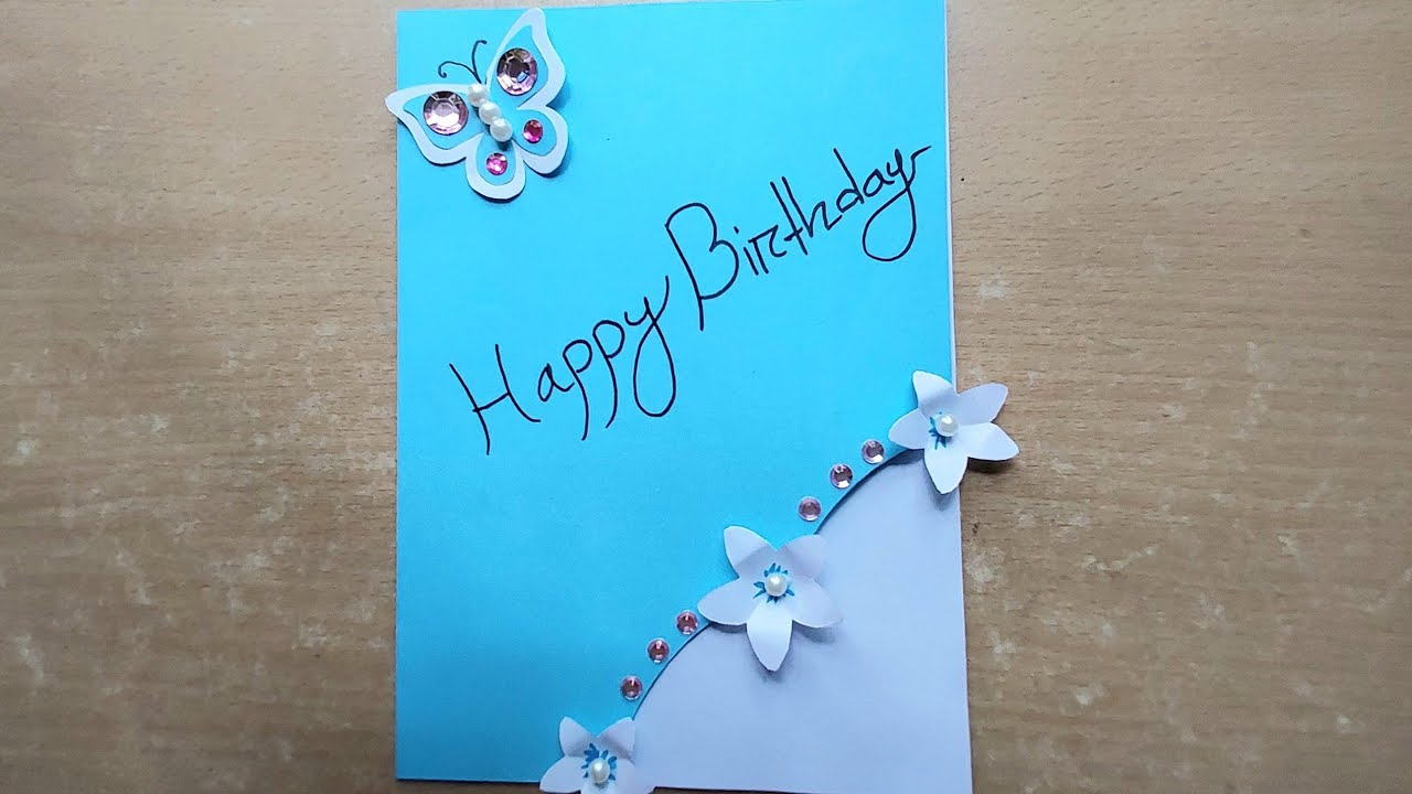 How to make a paper birthday card | Beautiful handmade birthday card | DIY paper birthday card 