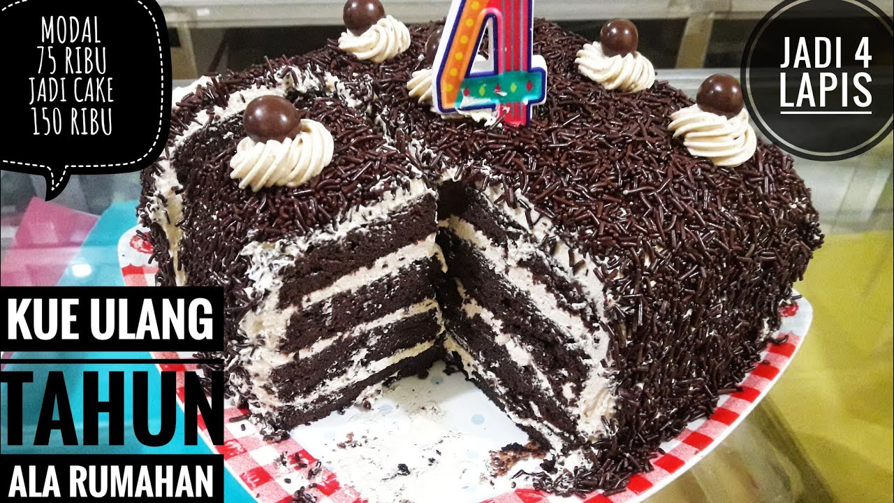 KUE ULANG TAHUN HOMEMADE |RESEP PRAKTIS KUE ULANG TAHUN ENAK DAN LEMBUT