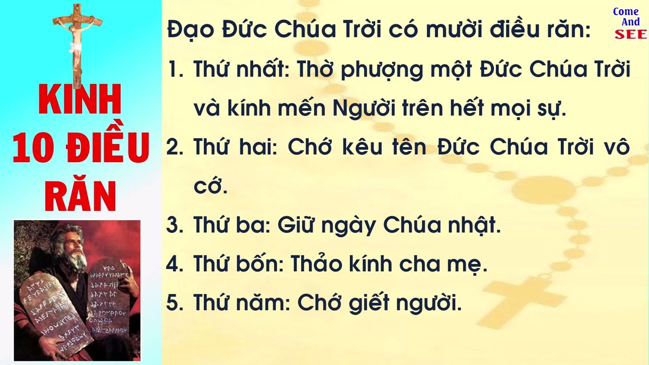 Kinh 10 điều răn | Kinh nguyện