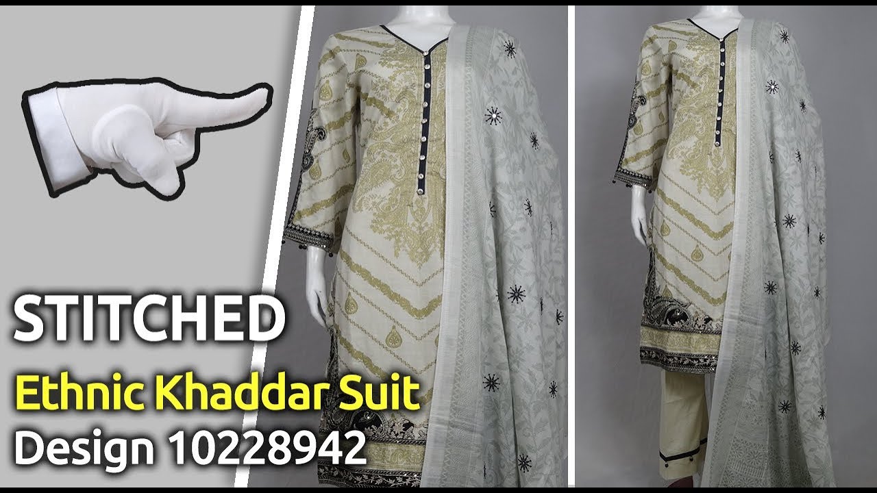 Latest&nbsp;ETHNIC&nbsp;Winter Collection 2019 | Pakistani Stitched Winter Suits | Design 10228942