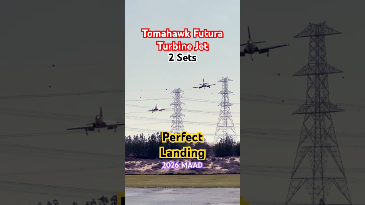 Idealne lądowanie - 2 zestawy Tomahawk Futura Turbine Jet #rcturbine #rcplane #rcjet #rcaircraft