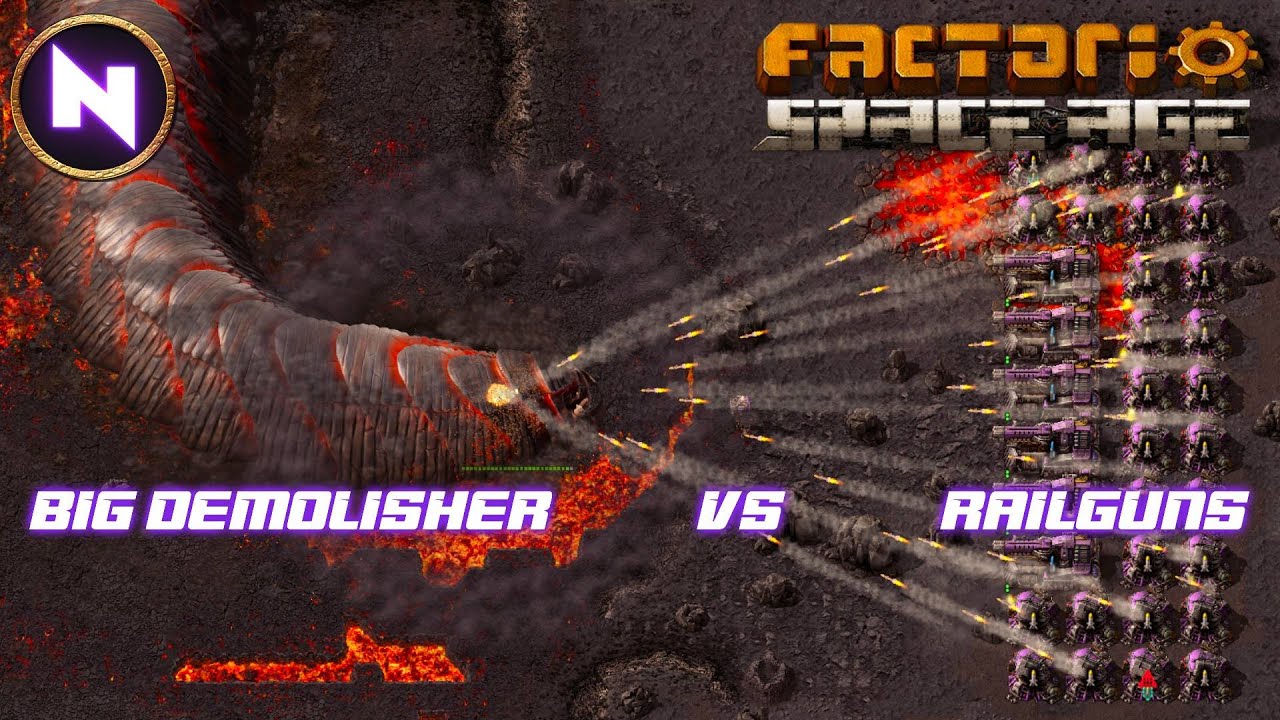 RAILGUN vs. DEMOLISHERS ➡️ Surprising Result | 27 | Factorio SPACE AGE