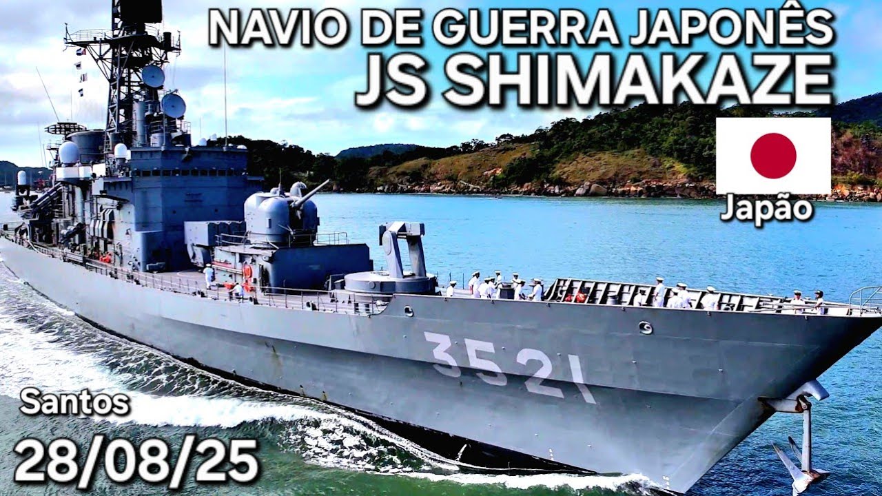 NAVIO JAPONES JS Shimakaze em santos @cruzeiros 2025 defesa guerra marinha japâo #marinha