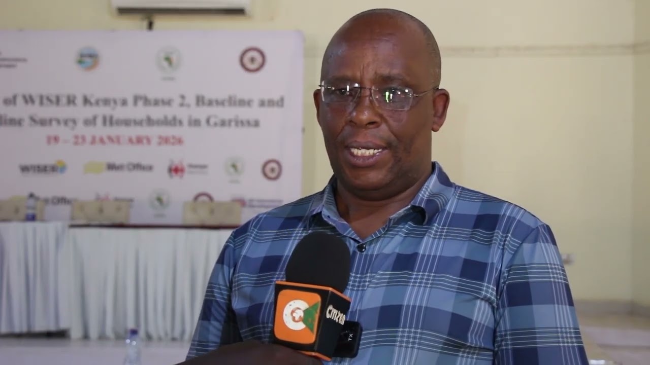 DIRECTOR OF KENYA METEOROLOGICAL DEPARTMENT, KENNEDY THIONG’O AT THE LAUNCH OF WISER KENYA PHASE II 