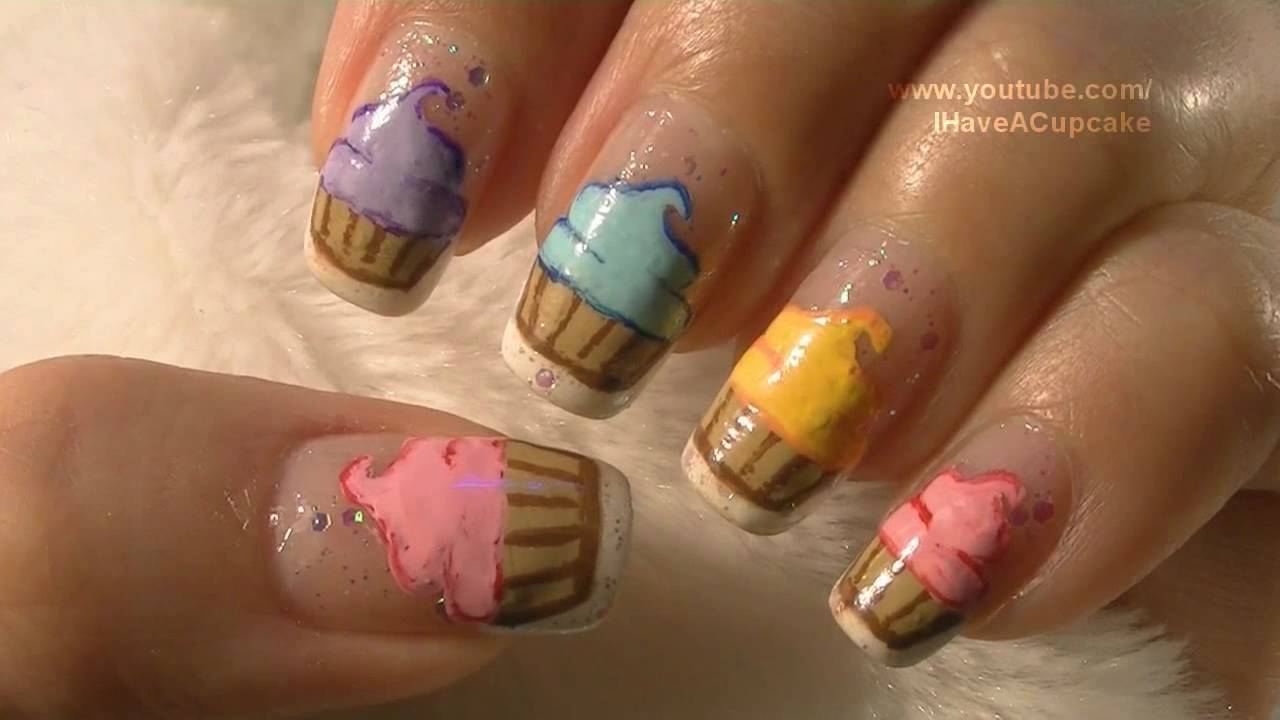Cupcake Nail Art Tutorial / Arte para las unas de pastelitos