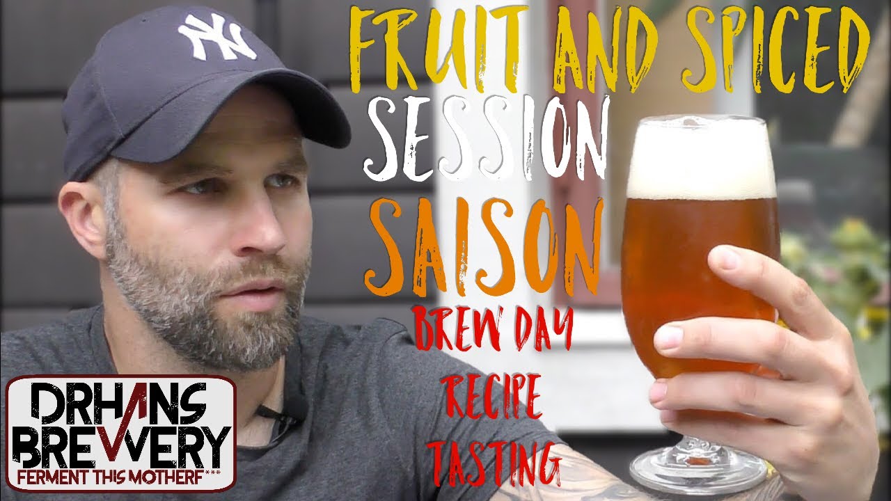 Spiced and fruity session saison - brewday, recipe & tasting!