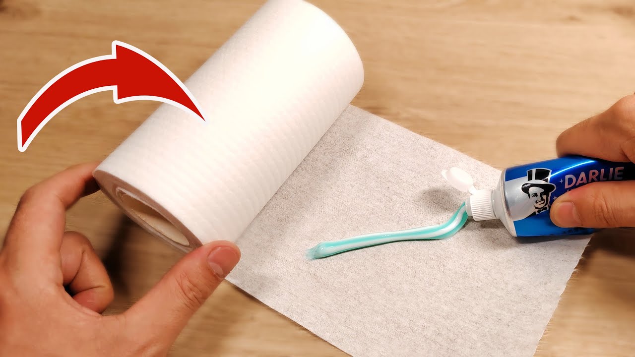 Выдавите зубную пасту на кухонную бумагу, и вы пожалеете, что не узнали об этом раньше! 💥(Гений)🤯