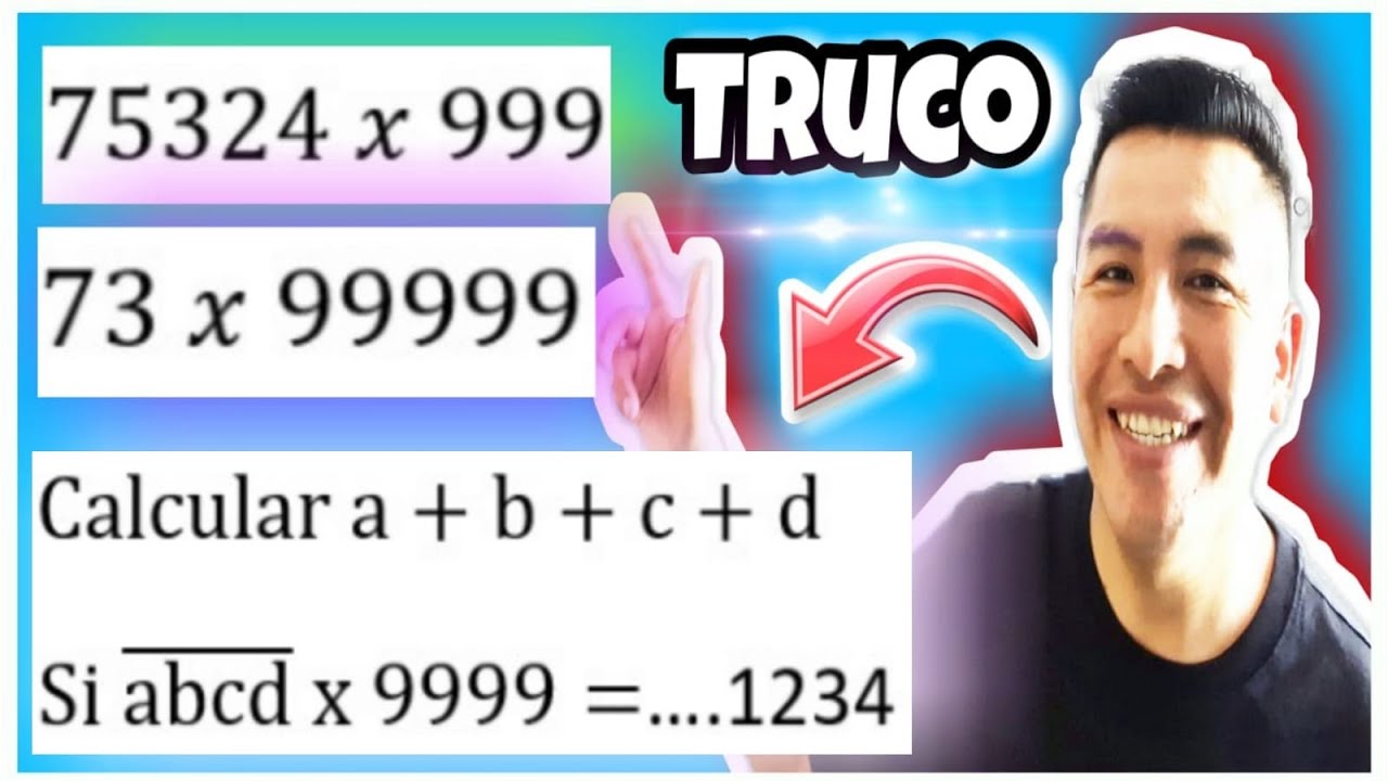 TRUCO para convertir una multiplicación por 9, 99, 999, 9999... en una resta - Super fácil