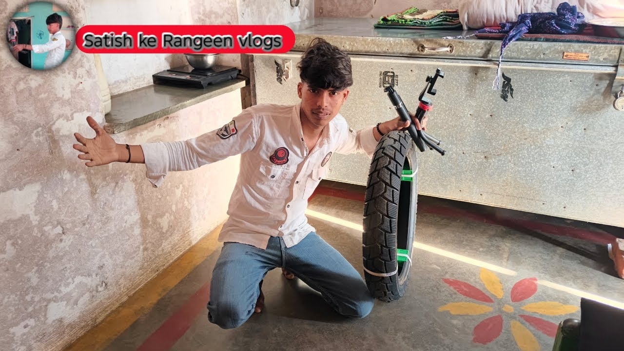 🥰 Gorilla stand Splendor bike ka tyre 100 number Mobile Wala stand vlogs 