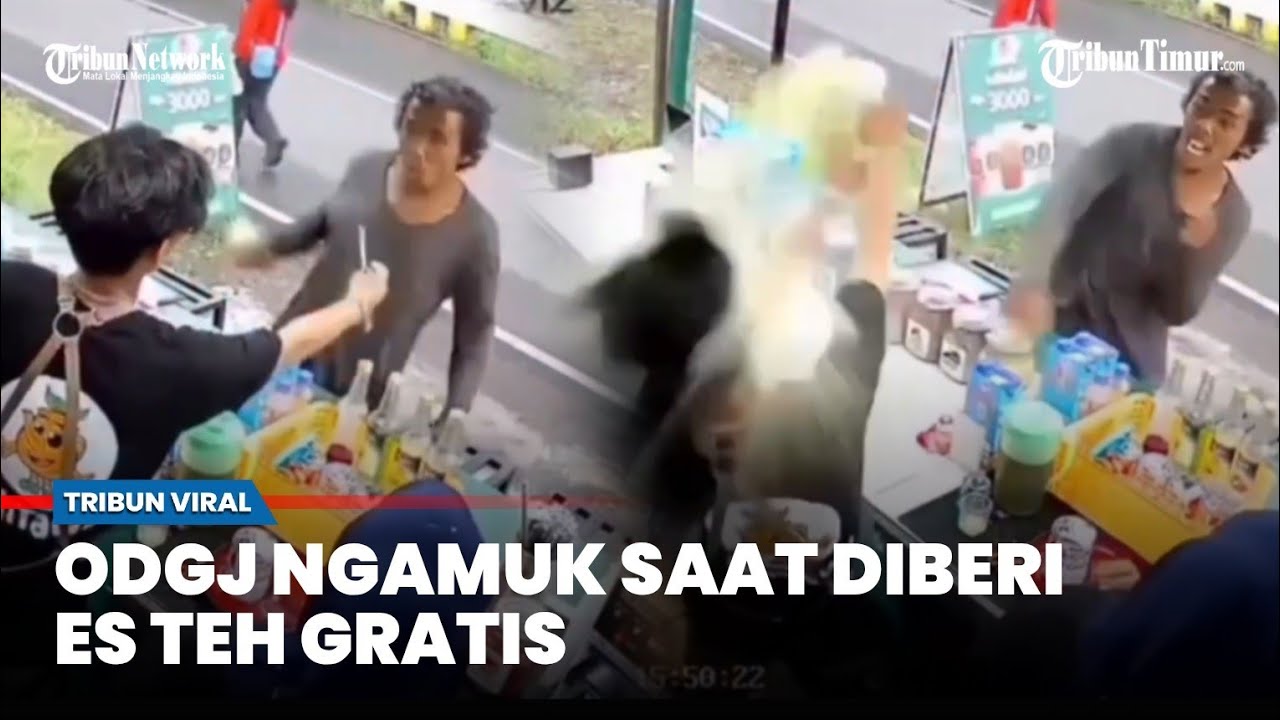 Tersinggung Ditawari Es Teh, Pria Diduga ODGJ Ngamuk dan Lempar Karyawan