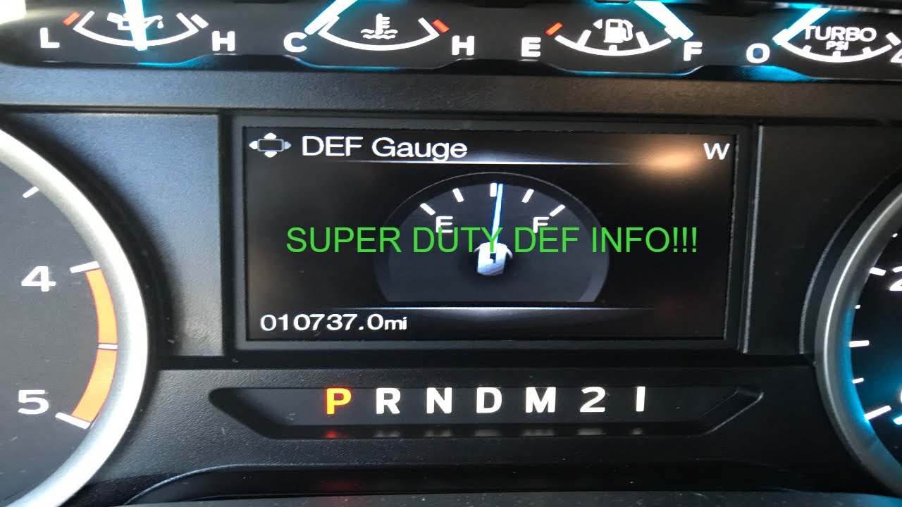 2019 Ford F250 - 6.7 - DEF Information