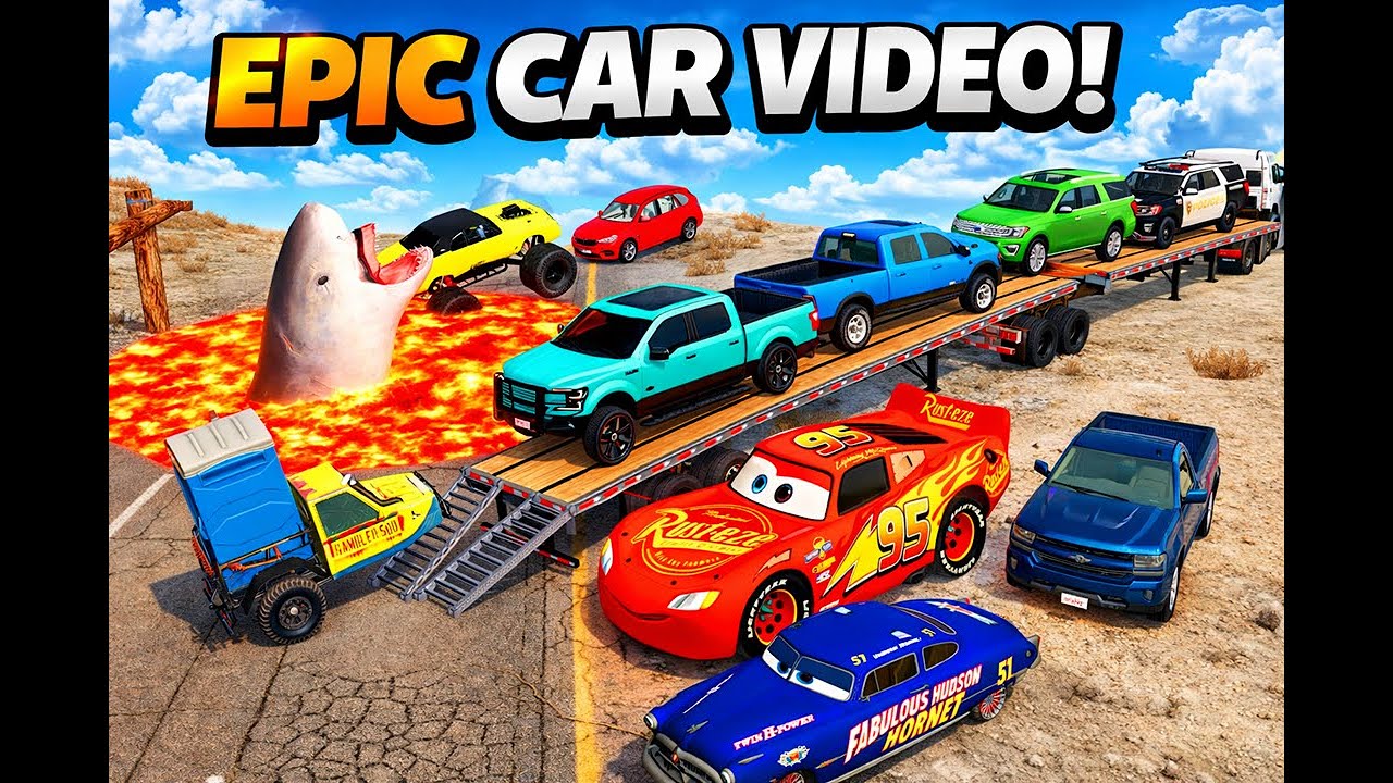 Flatbed Truck vs McQueen?! 😱 Extreme Transport Test | BeamNG.drive