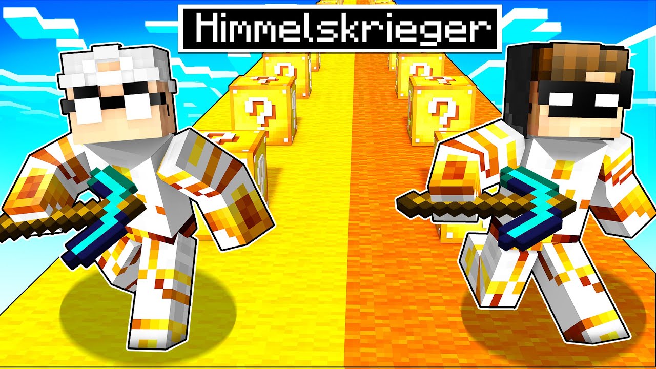 DIE HIMMELSKRIEGER mit AVIVE - KAMPF im LuckyBlockRace in Minecraft