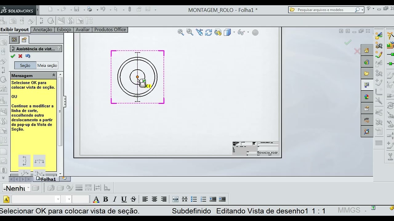 SOLIDWORKS - APLICANDO A FOLHA NO DESENHO?