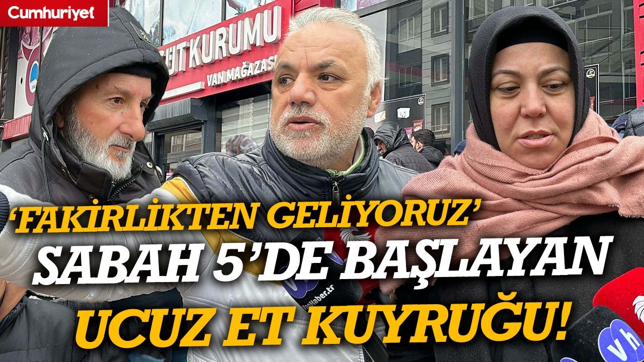 Eksi derecede 1 kilo kıyma kuyruğu: “Fakirlikten geliyoruz”