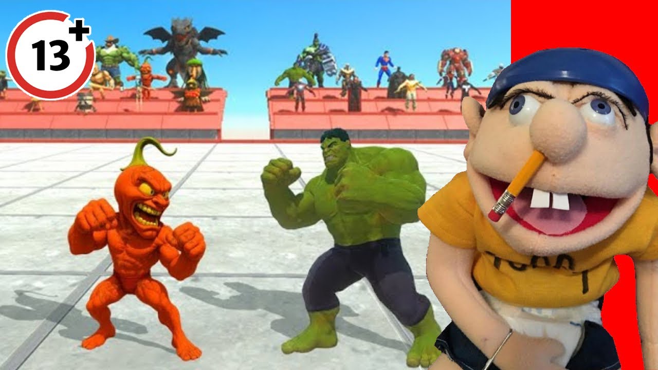Jeffy Reacts to SUPERHEROES vs BRAINROT in Animal Battle Revolt Simulator!