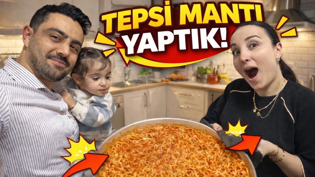 Tepsi Mantı Günü! 2 Çocukla Tepsi Mantı Yaptık😍