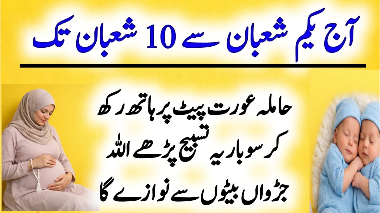 1Shaban Se 10 Shaban Jurwan Aulad Ka Wazifa 