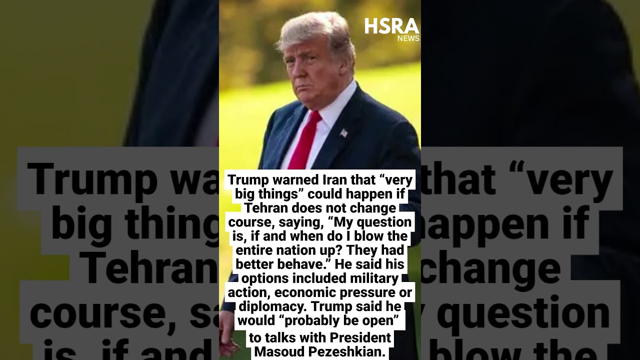 Trump Says &ldquo;Very Big Things&rdquo; Could Happen as Iran Rejects US Pressure #shorts #breakingnews #iran