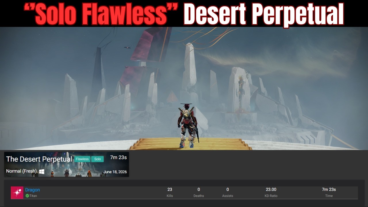 ''Solo Flawless'' The Desert Perpetual Raid (Bubble Glitch) [Destiny 2]