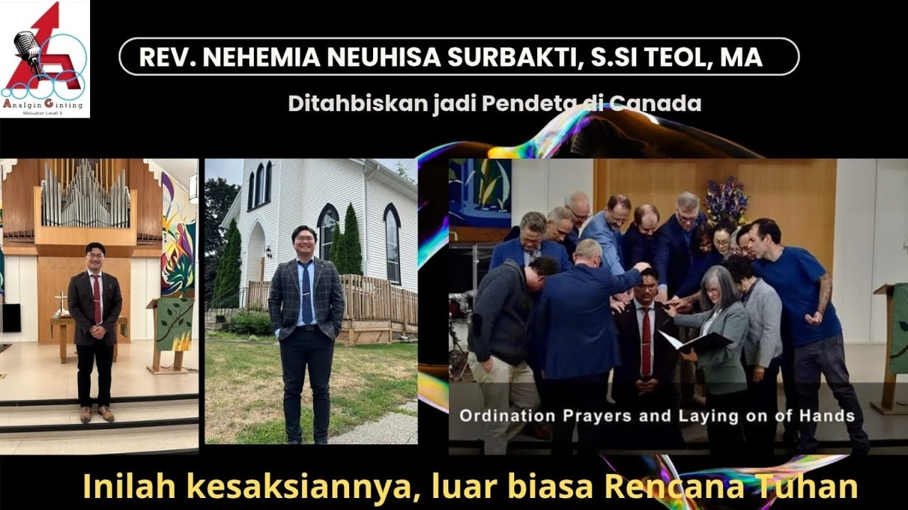 Pdt Nehemia Surbakti, Orang Karo Pertama di Tahbiskan Di Presbyterian Church CANADA